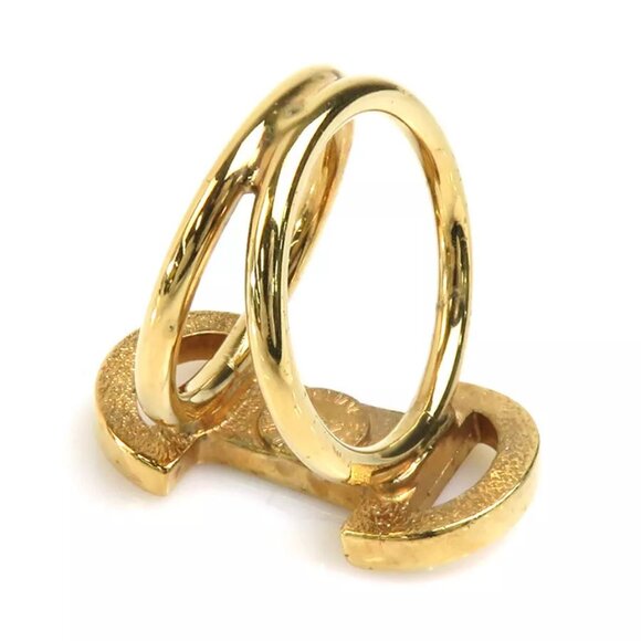 CELINE Scarf Ring Gold Metal - - Picture 5 of 10